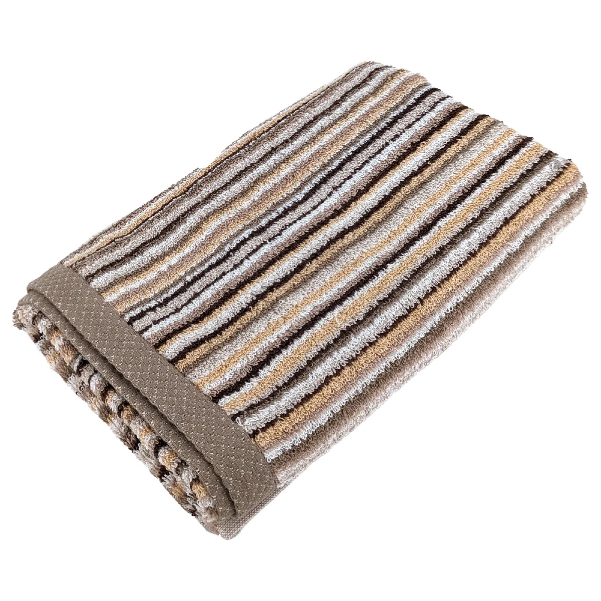 Serviette De Toilette 50x100 Cm Coton 500g/m2 Pure Stripes Ii Beige