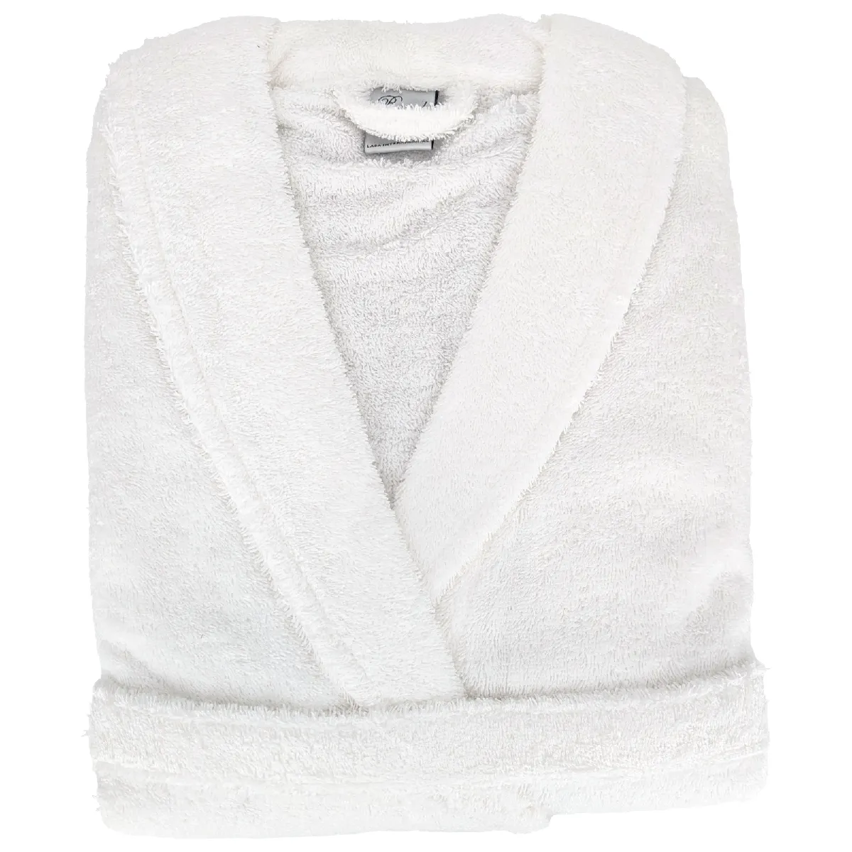 Peignoir Col Châle Royal Cresent Éponge Coton Taille M Blanc