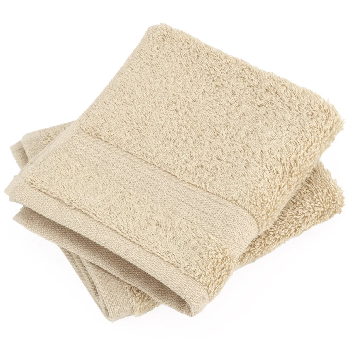Lot De 2 Serviettes Invité 30x50 Cm Luxor Beige