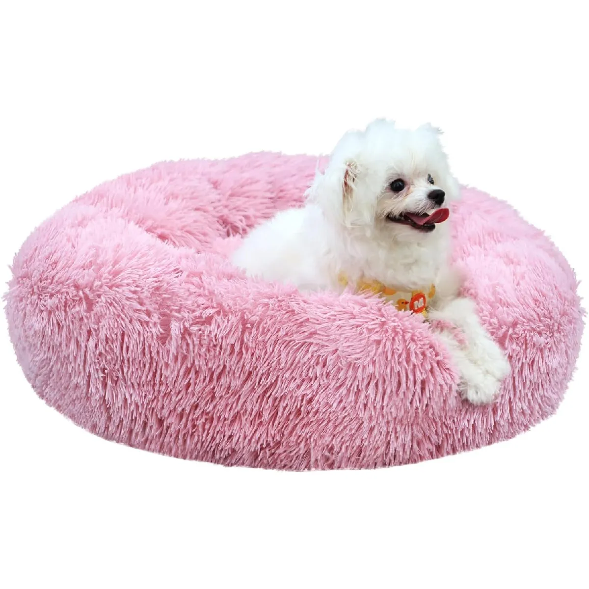 Lit Chien Petit Rond 50 cm rose