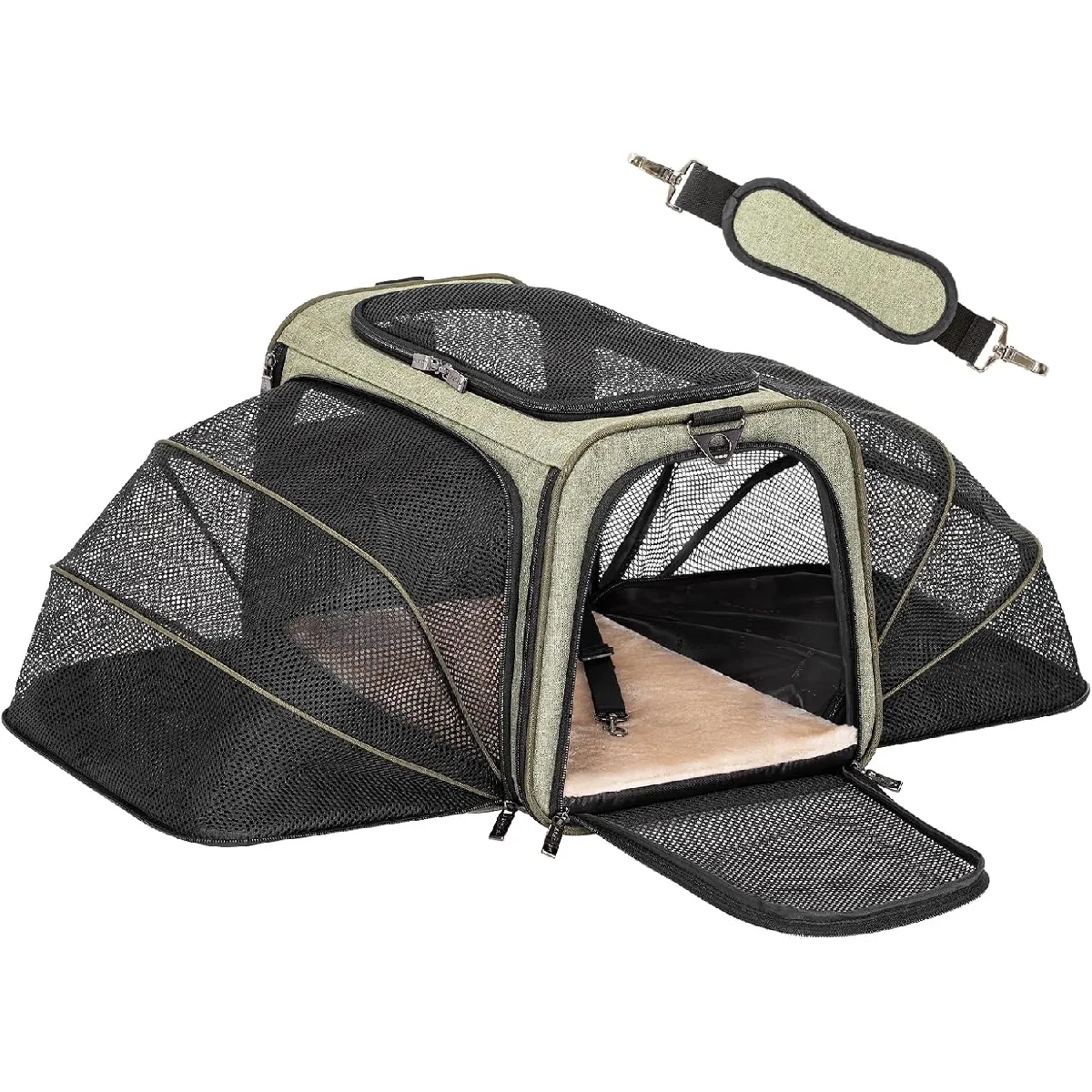 Sac De Transport Confortable Et Extensible Pour Petits Chiens