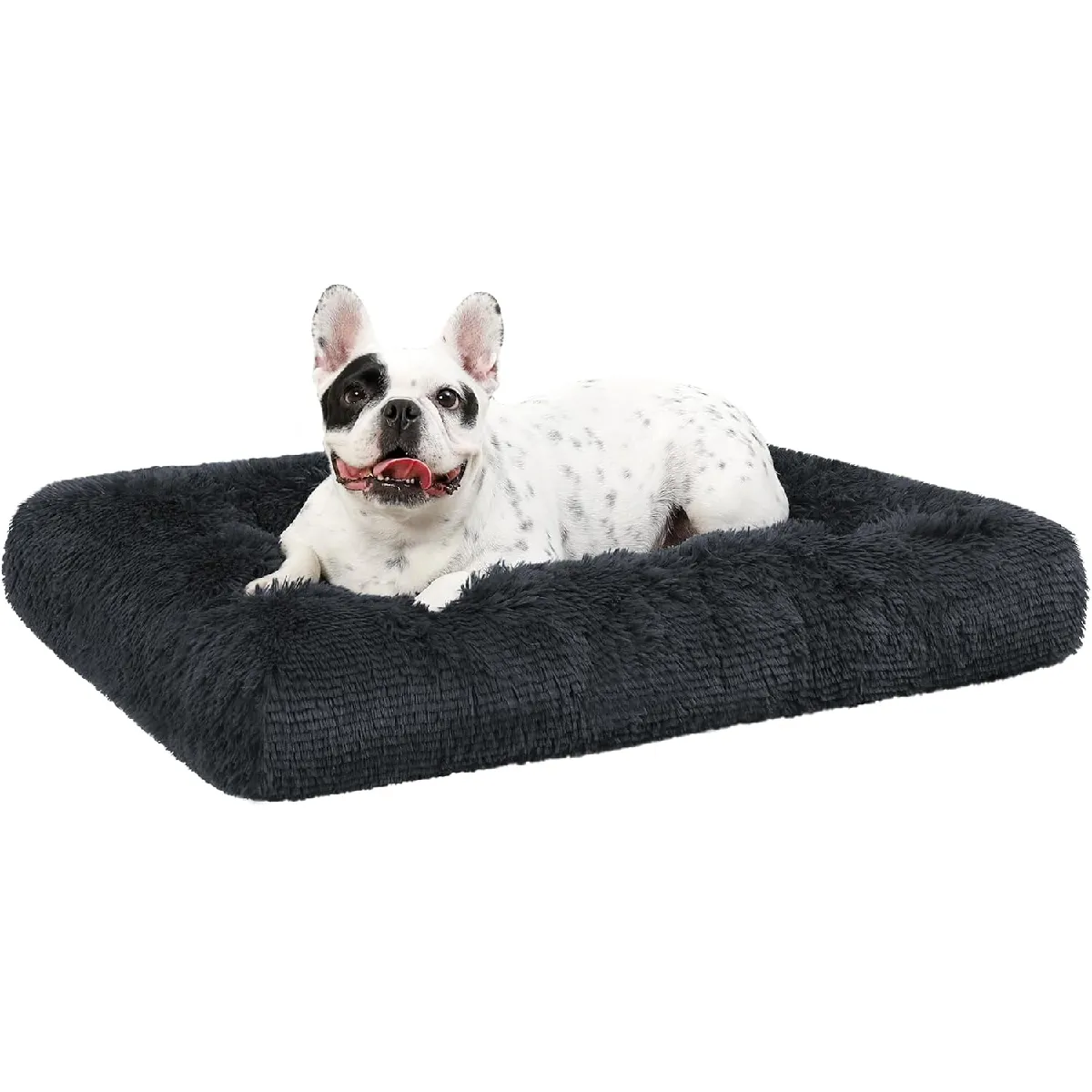 Panier Pour Chien Moyen Taille, 76x52cm Gris Foncé