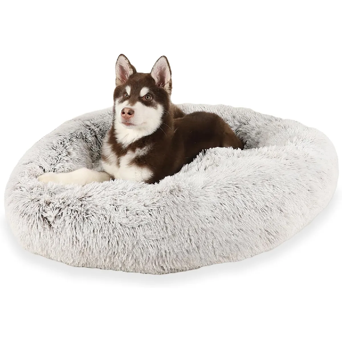 Panier Rond Chien Dehoussable 100 Cm Gris