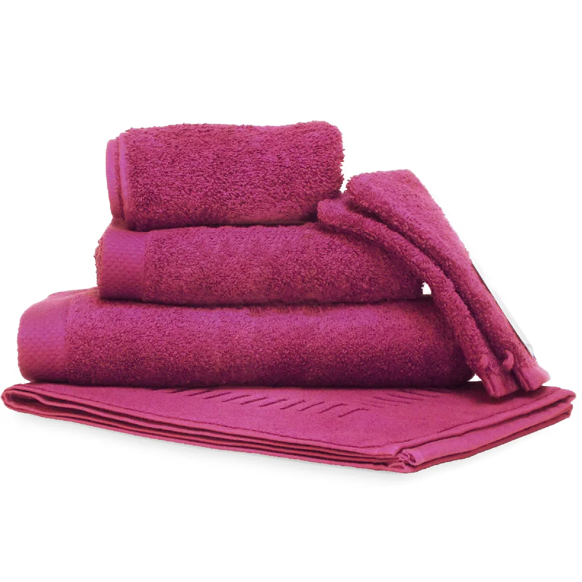 Parure De Bain 6 Pièces Pure Prune 550g/m2