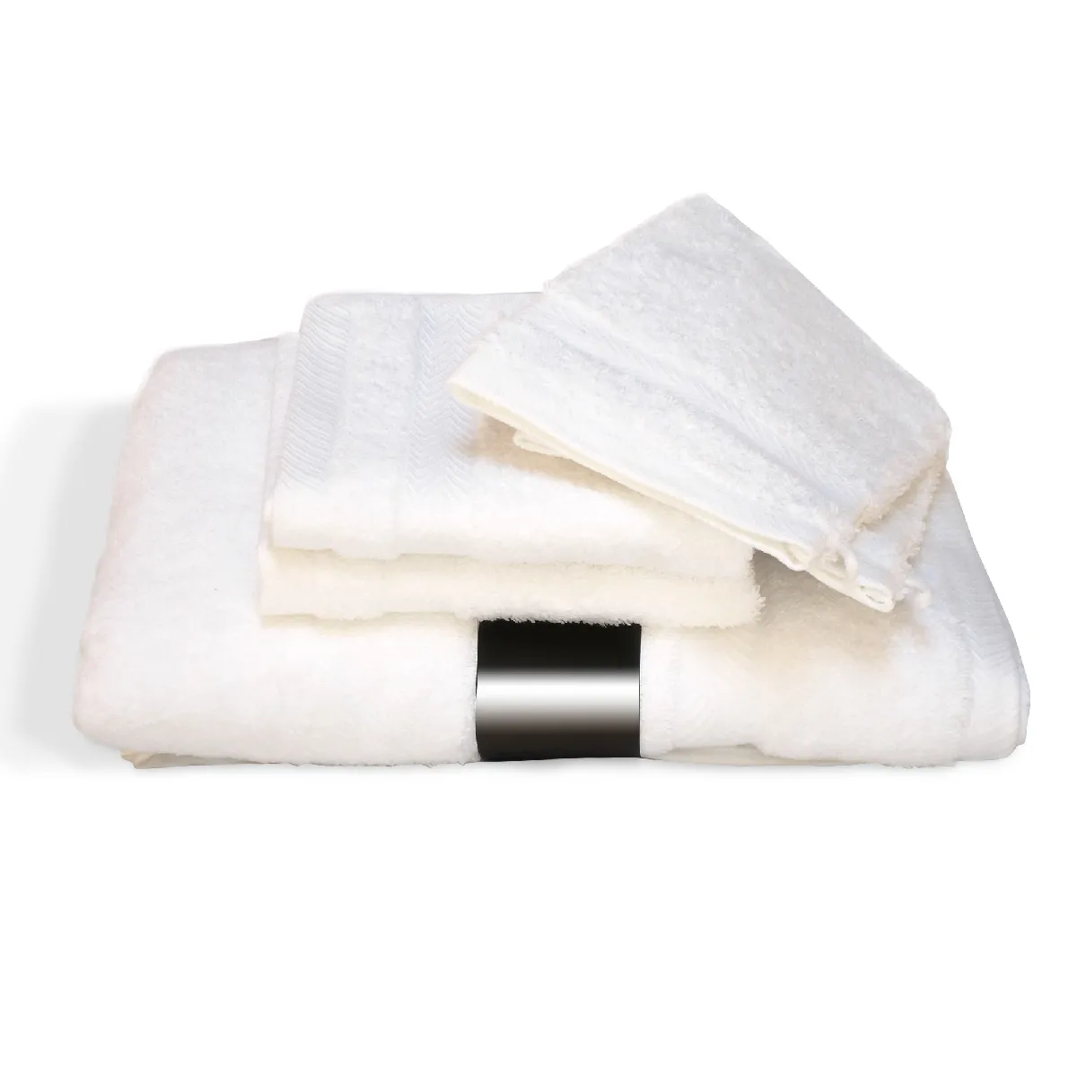 Parure De Bain 5 Pièces Royal Cresent Blanc 650g/m2