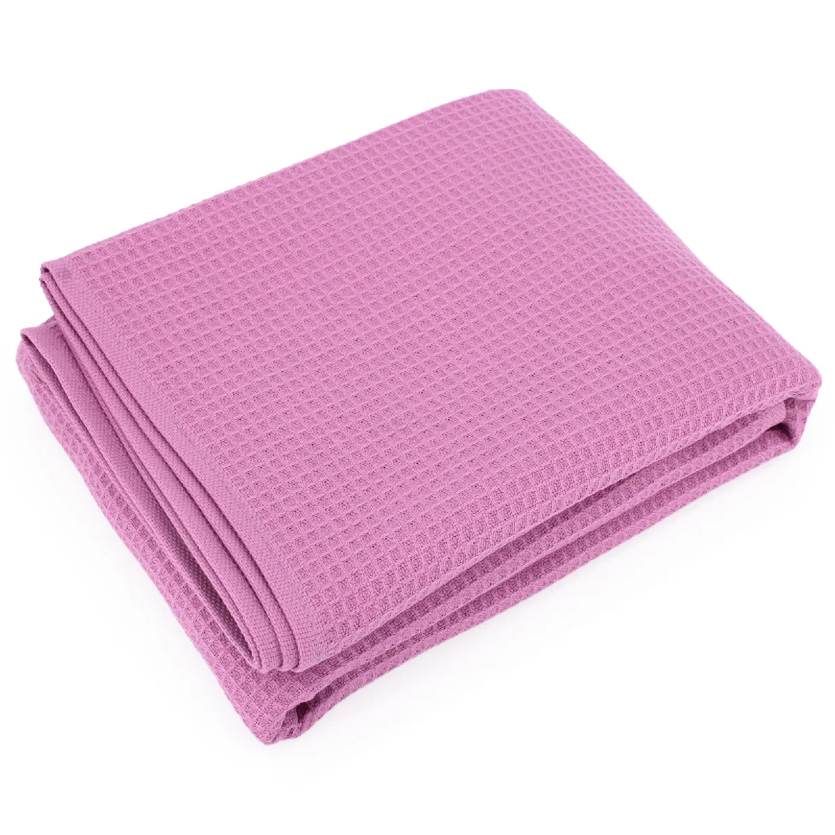 Drap De Douche 70x140 Cm Nid D'abeille Pure Waffle 300 G/m² Rose Lavande