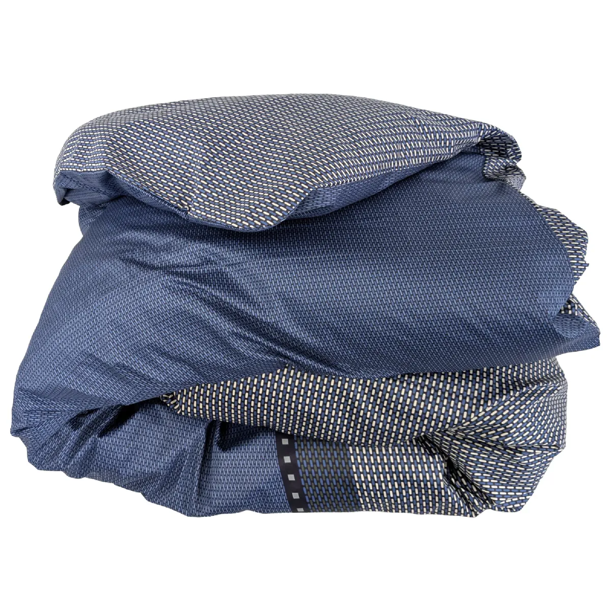 Linnea Enzo Housse De Couette Bleu Satin 260 X 240 Cm