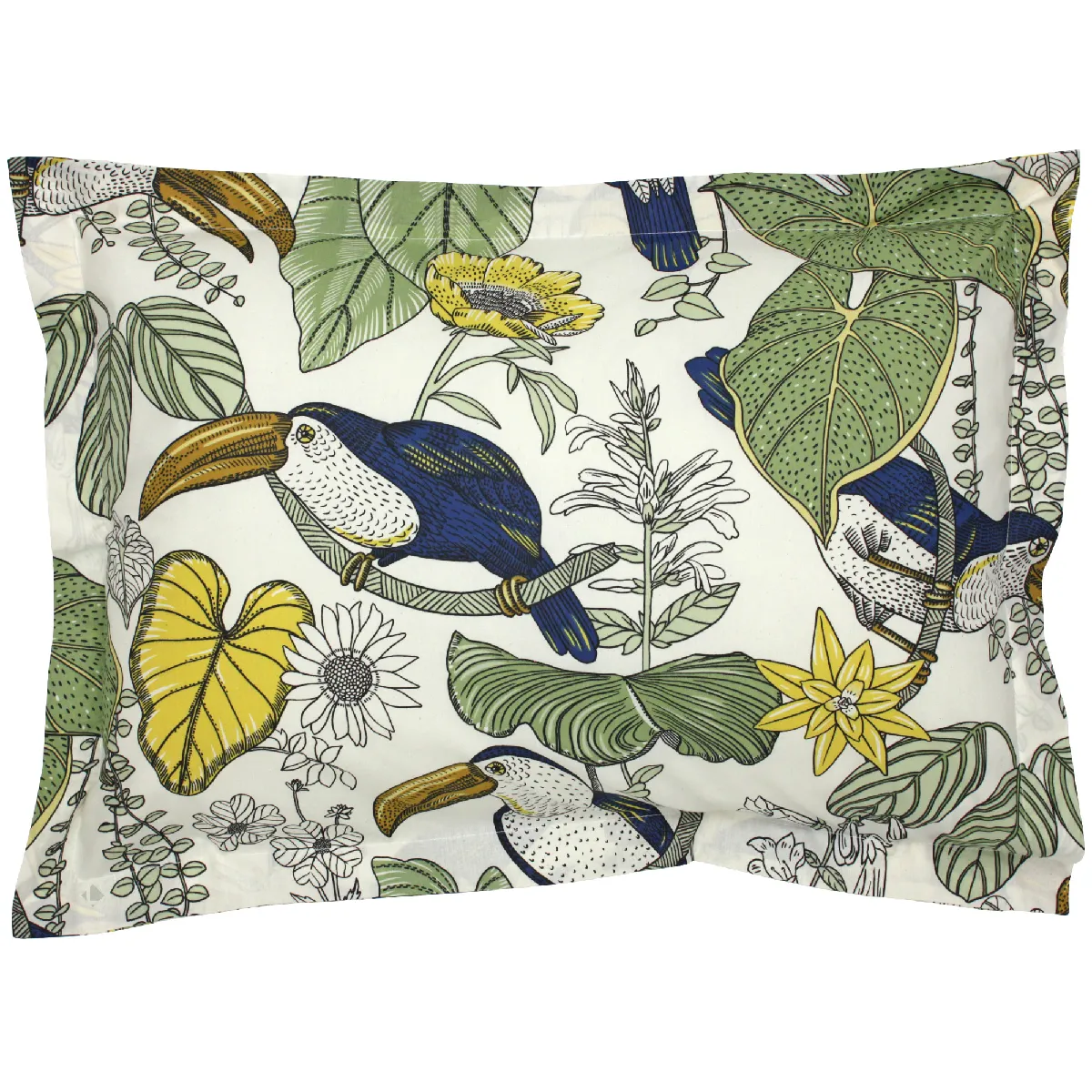 Taie D'oreiller 70x50 Cm Coton Toco Vert