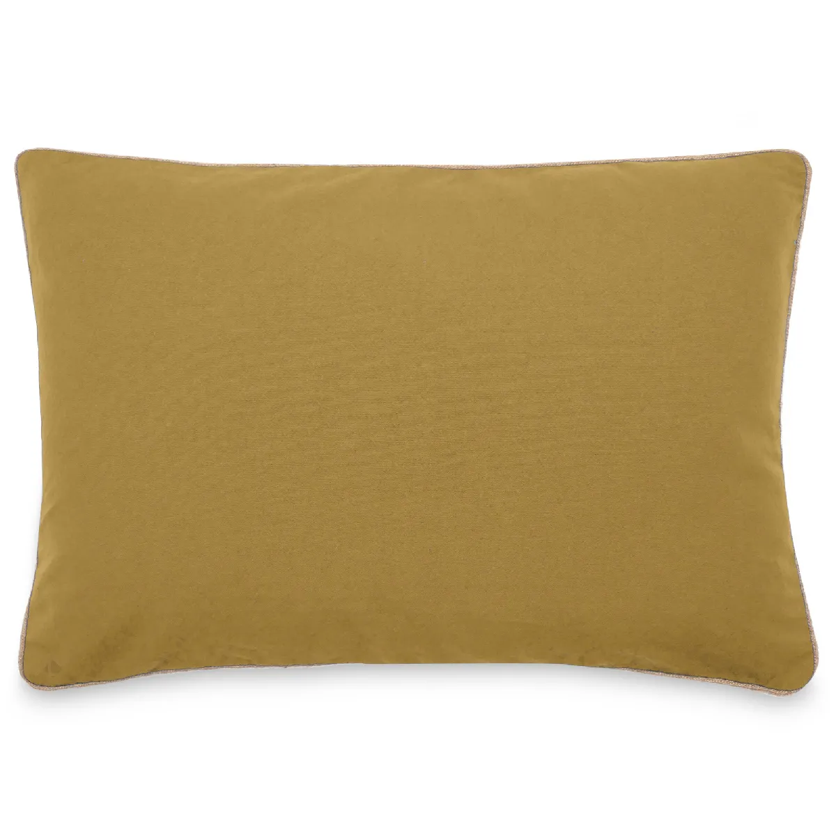 Housse De Coussin Coton Fil Teint 40x60 Cm Hono Déco Marron Houblon