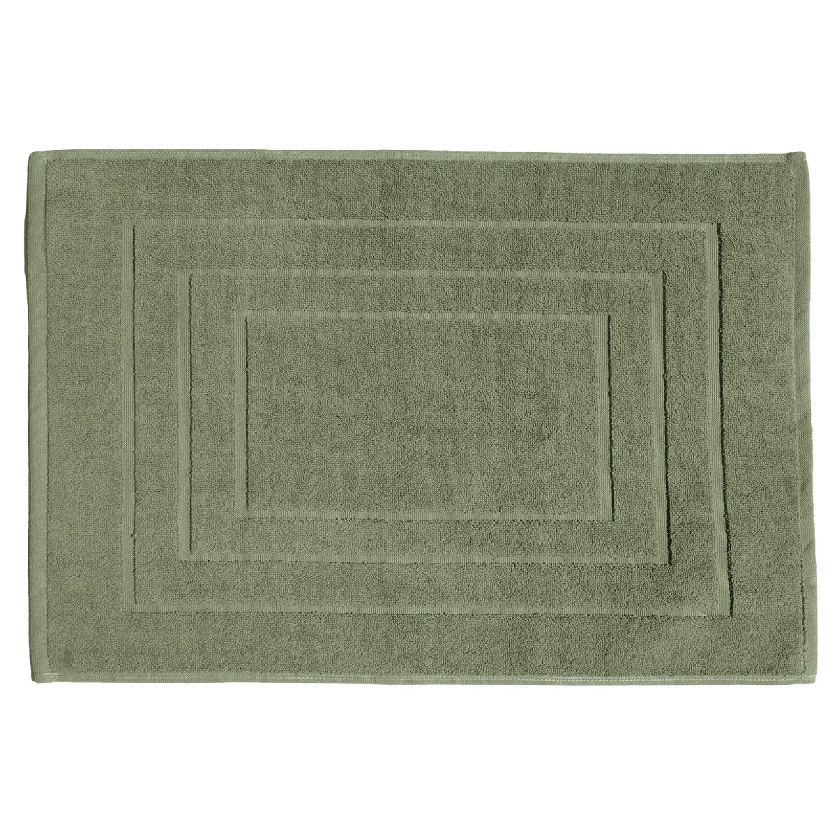 Tapis De Bain Coton 1000g/m2 Collection Naïa 60x40 Cm Vert Olive
