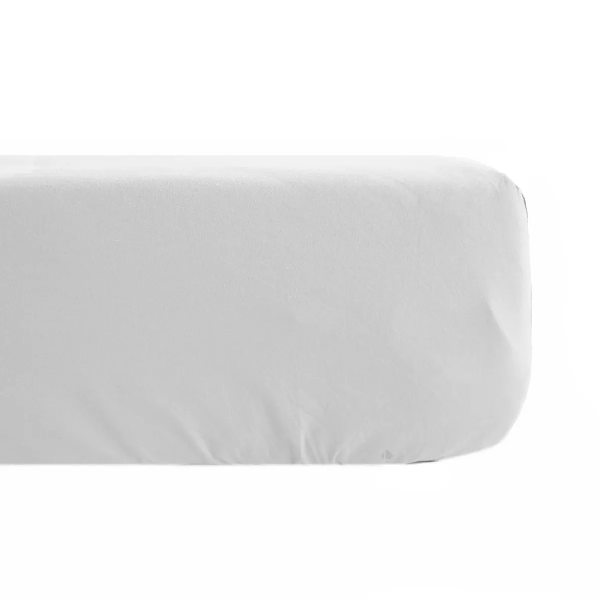 Drap Housse Uni 90x190 Cm Bonnet 35 Cm Percale De Coton Manoir Blanc Neige