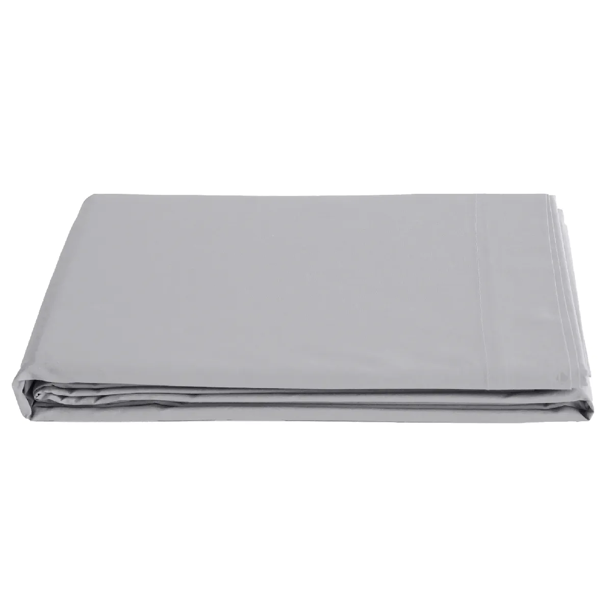 Drap Plat 240x300 Cm Percale De Coton Manoir Gris Acier