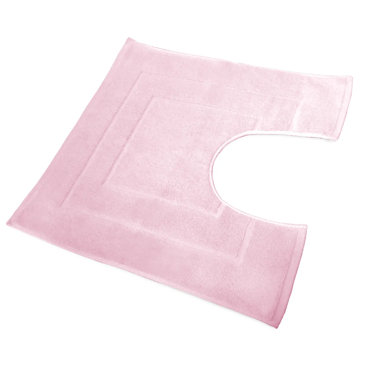 Tapis De Bain Contour Wc Et Lavabo 60x60 Cm Flair Rose 1500g/m2