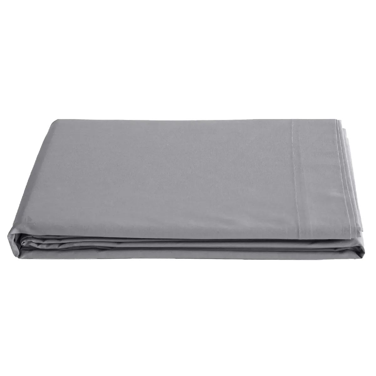Drap Plat 240x300 Cm Percale De Coton Manoir Gris Ardoise