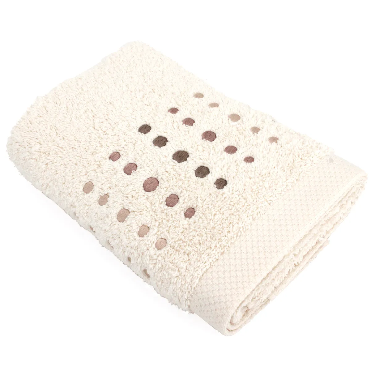 Linnea Pure Points Serviette À Main Marron 50 X 100 Cm