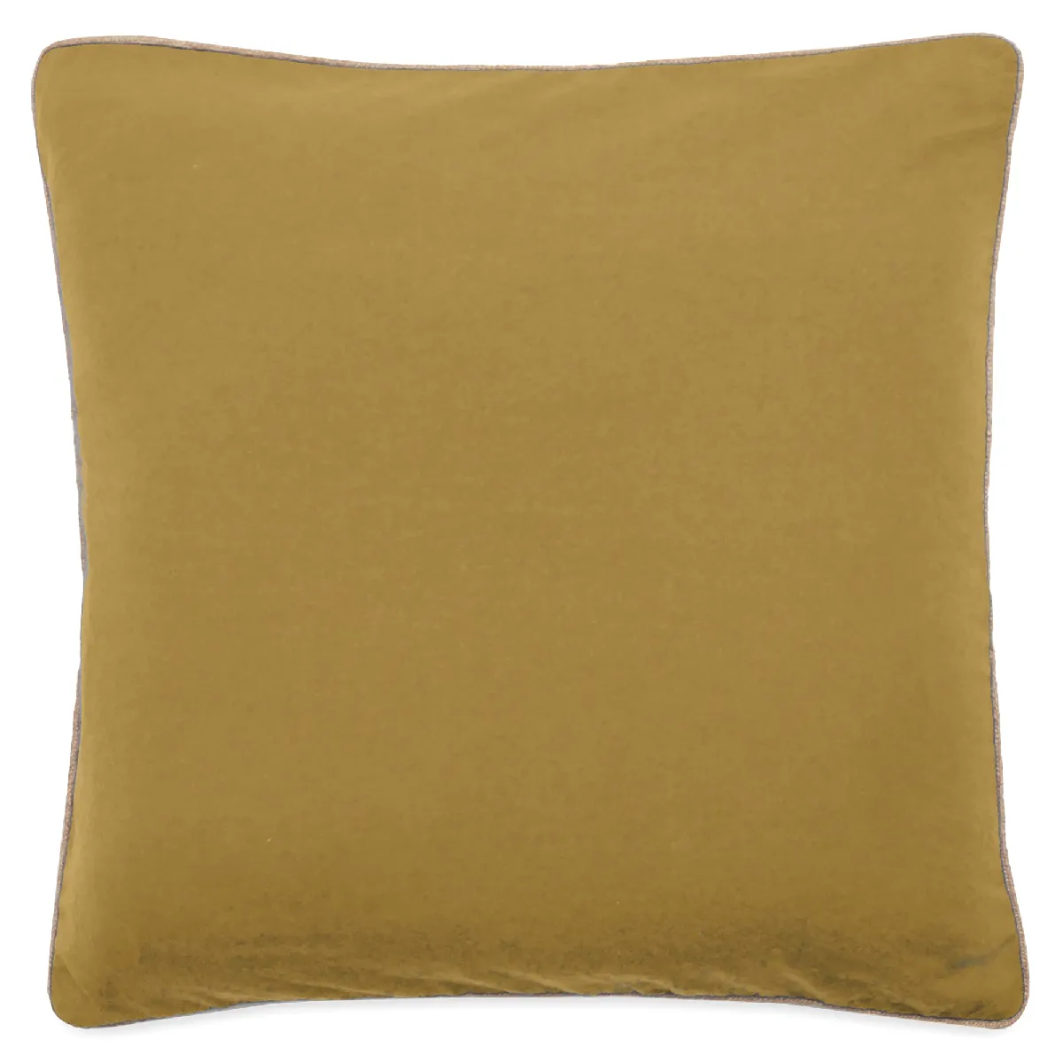 Housse De Coussin Coton Fil Teint 45x45 Cm Hono Déco Marron Houblon