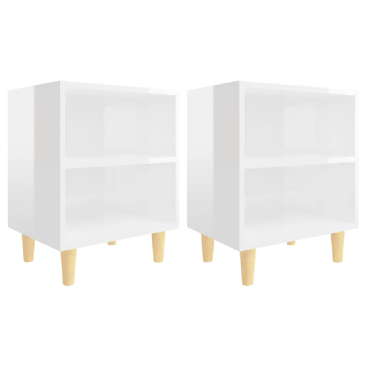 Lot De 2 Tables De Chevet Avec Compartiment Ouvert 40 X 30 X 50 Dec036176