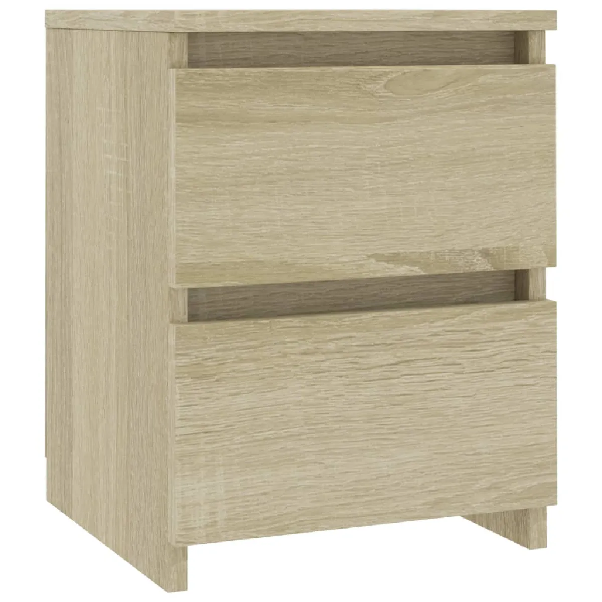 Table De Chevet Avec Deux Tiroirs 30 X 30 X 40 Cm Bois D'ingénierie Dec033799