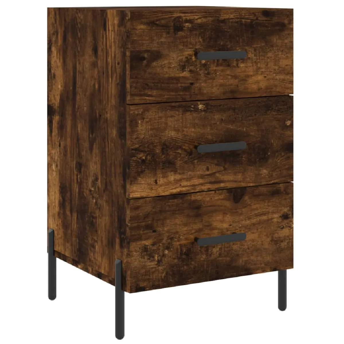 Table De Chevet Avec 3 Tiroirs 40 X 40 X 66 Cm Bois D'ingénierie Dec033623