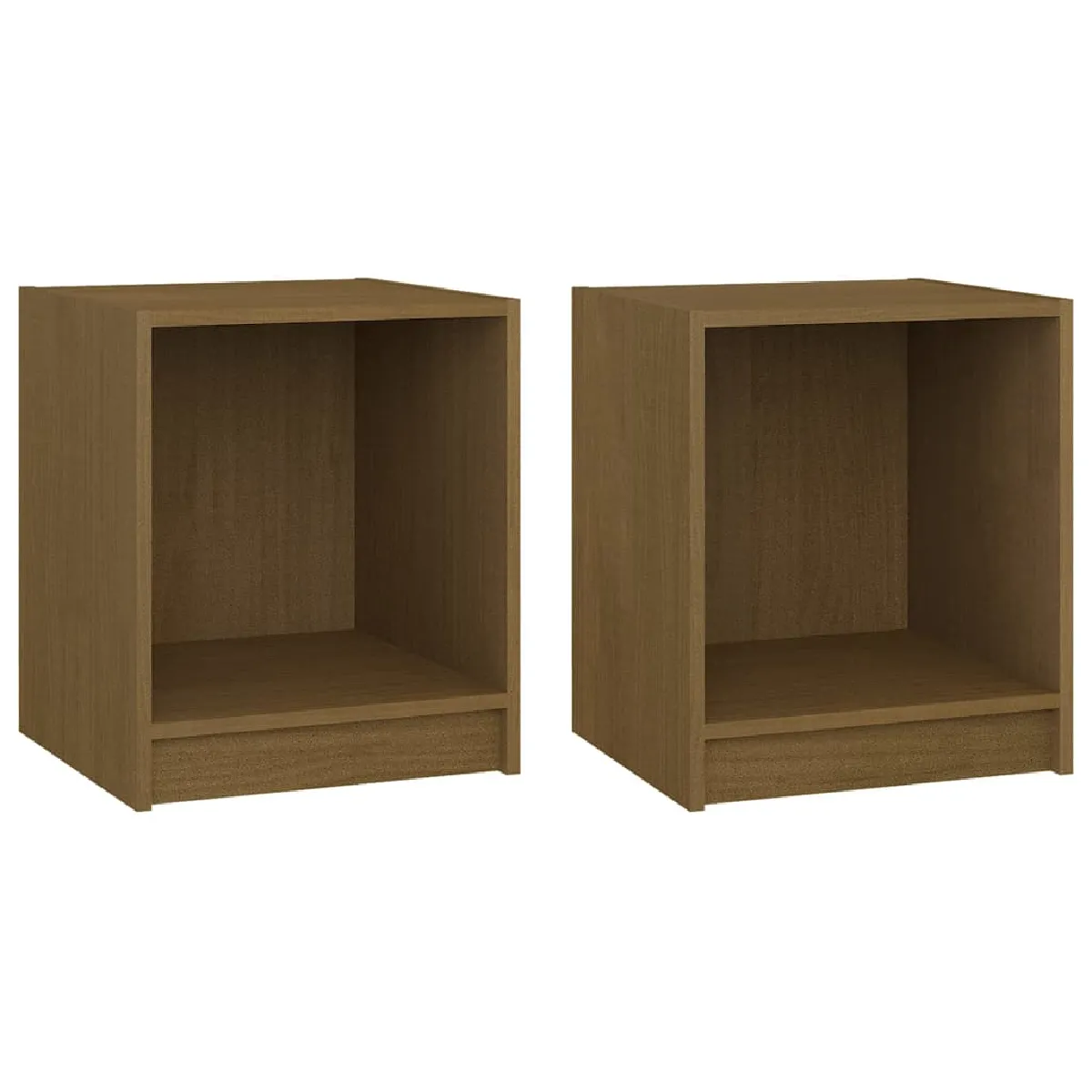 Lot De 2 Tables De Chevet Avec Compartiment Ouvert 35,5 X 33,5 X 41,5 Dec035445