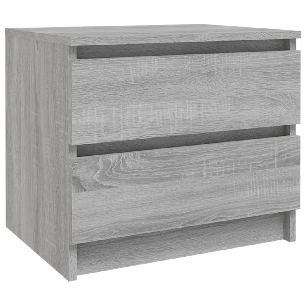 Table De Chevet Avec Deux Tiroirs 50 X 39 X 43,5 Cm Bois D'ingénierie Dec034680