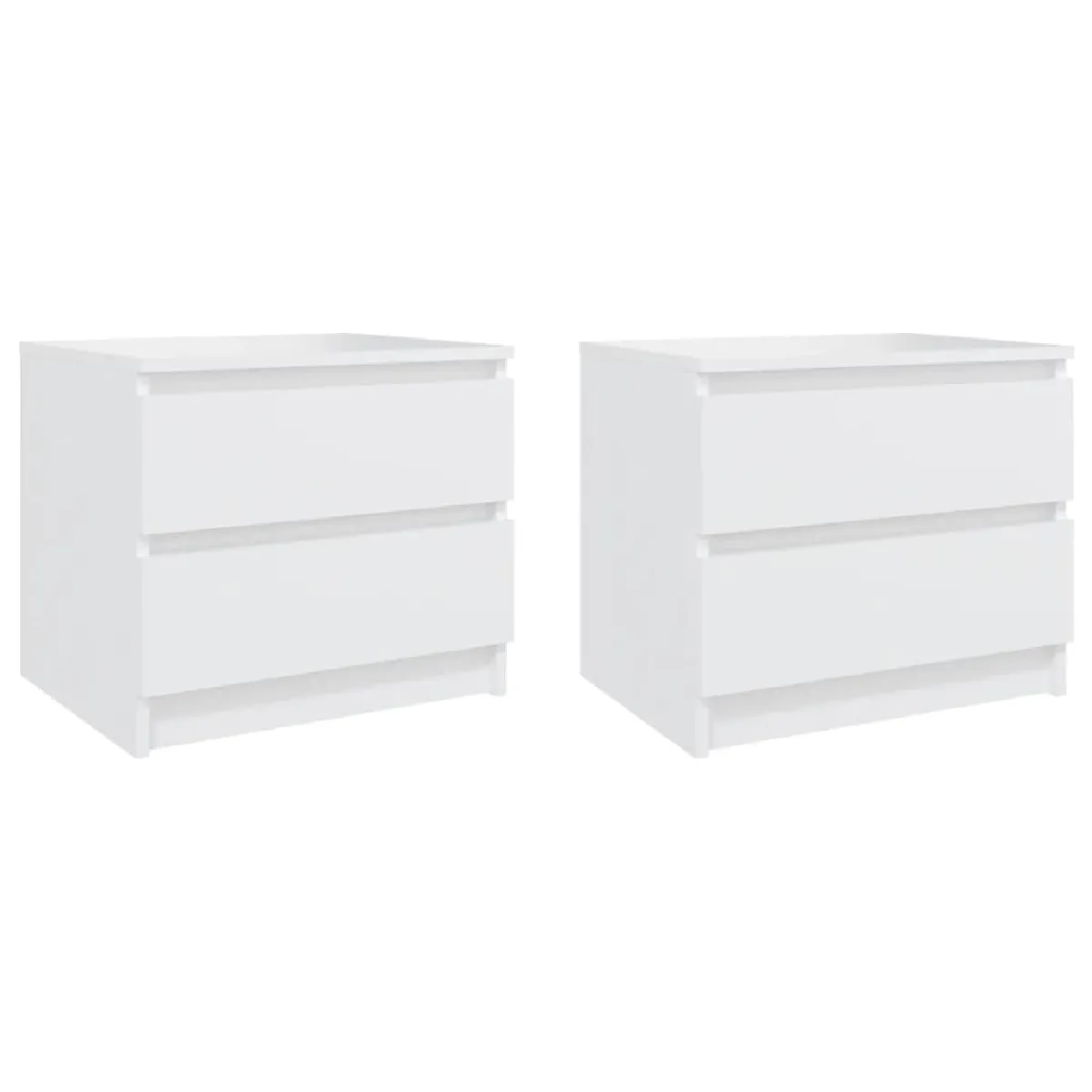 Lot De 2 Tables De Chevet Avec Tiroirs 50 X 39 X 43,5 Cm Dec034974