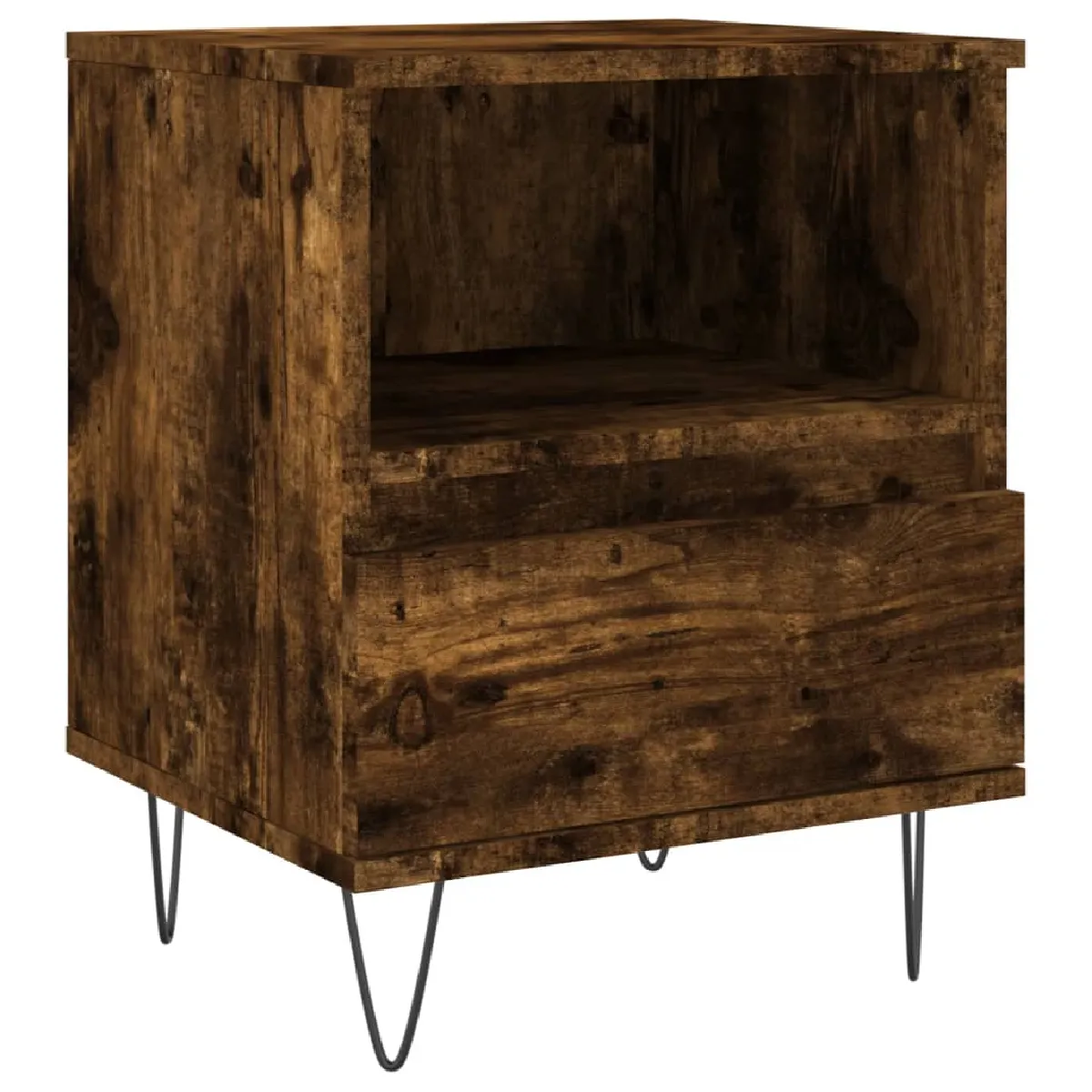 Table De Chevet Avec Tiroir Et Compartiment Ouvert 40 X 35 X 50 Cm Dec033594