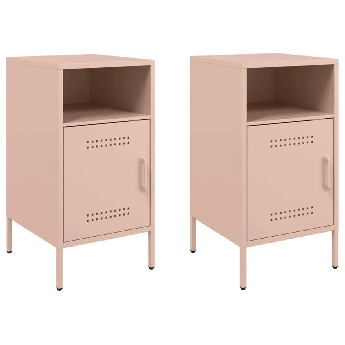 Lot De 2 Tables De Chevet Avec 2 Compartiments 36 X 39 X 68 Dec035637