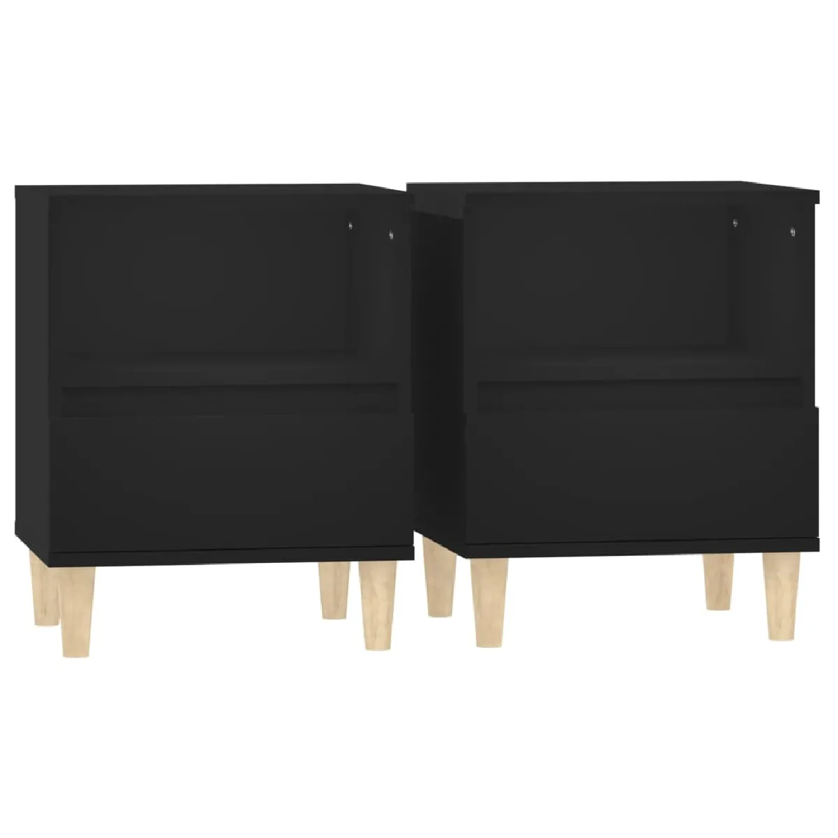 Lot De 2 Tables De Chevet Avec Tiroir Et Compartiment Ouvert 40 X 35 Dec035543