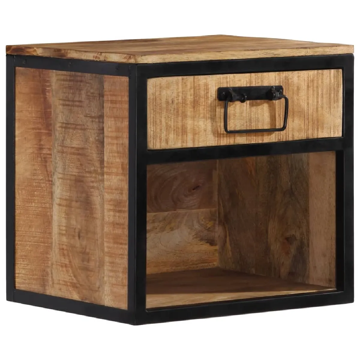 Table De Chevet Avec Tiroir Et Compartiment Ouvert 40 X 35 X 40 Cm Dec032997