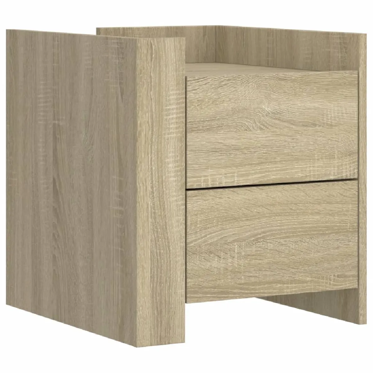 Table De Chevet Avec Tiroirs 45 X 50 X 50 Cm Bois D'ingénierie Couleur Dec033882