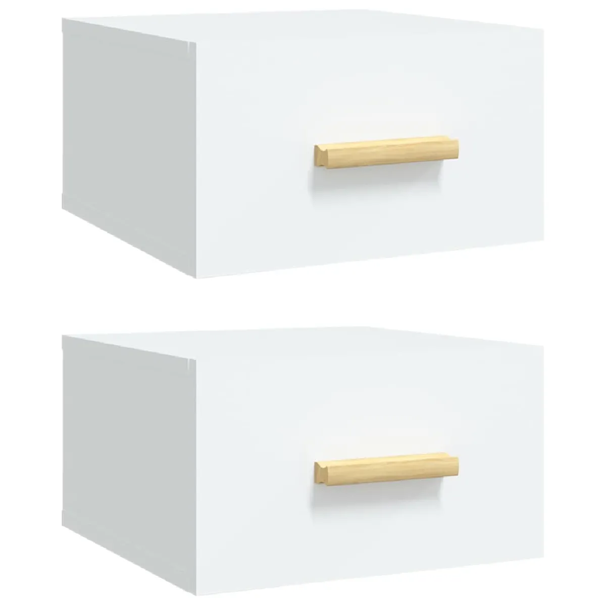 Lot De 2 Tables De Chevet Murales Avec Tiroir 35 X 35 X 20 Dec036019