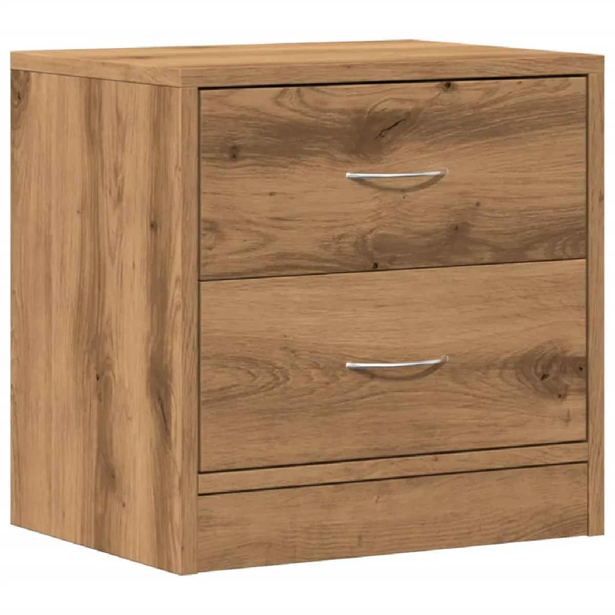 Table De Chevet Avec Deux Tiroirs 40 X 30 X 40 Cm Bois D'ingénierie Dec033531