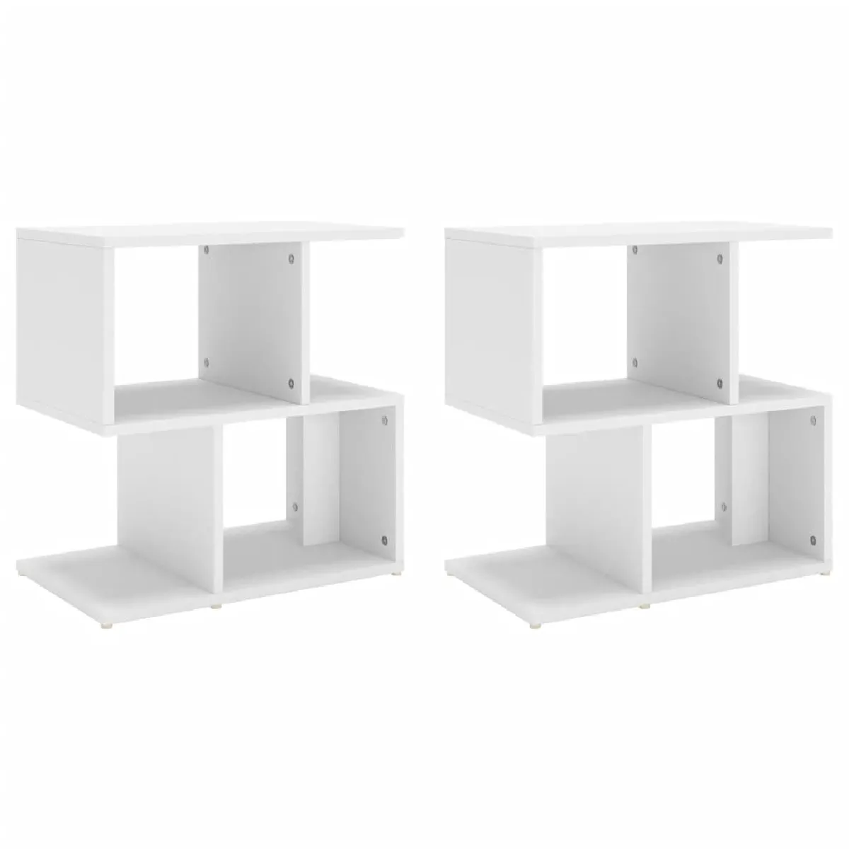 Lot De 2 Tables De Chevet Avec Étagères 50 X 30 X 51,5 Cm Dec034971