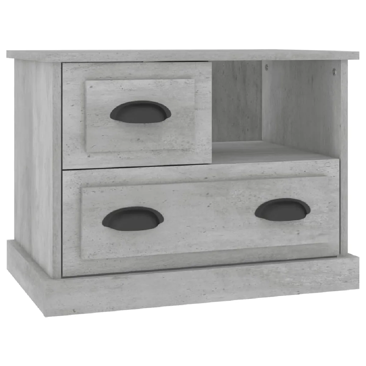 Table De Chevet Avec Tiroirs Et Compartiment Ouvert 60 X 39 X 45 Cm Dec034057