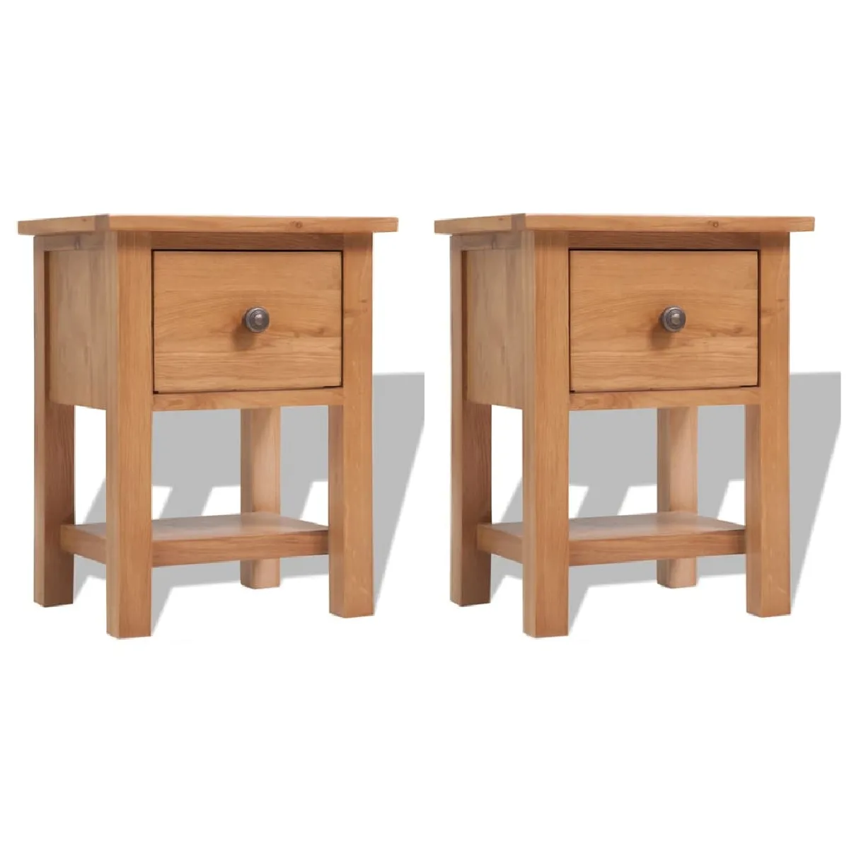 Lot De 2 Tables De Chevet Avec Tiroir Et Étagère 36 X 30 X Dec034751
