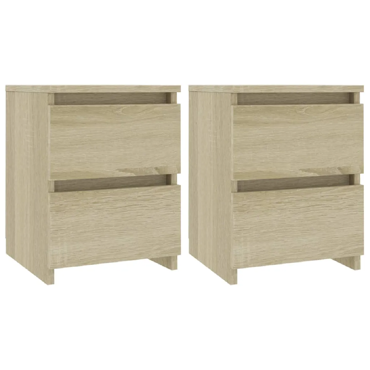 Lot De 2 Tables De Chevet Avec Deux Tiroirs 30 X 30 X 40 Dec035217