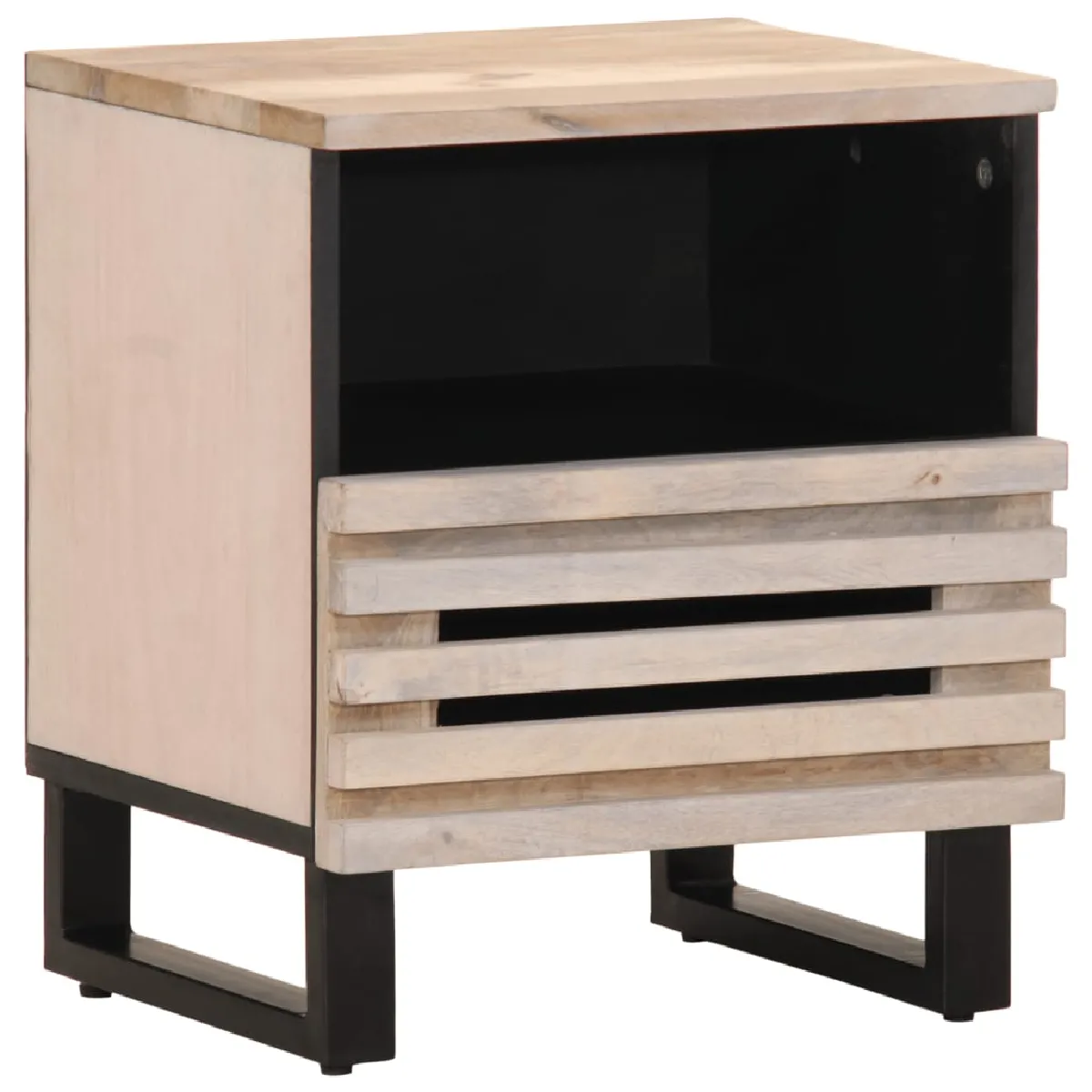 Table De Chevet Avec Tiroir Et Compartiment Ouvert 40 X 34 X 46 Cm Dec032988