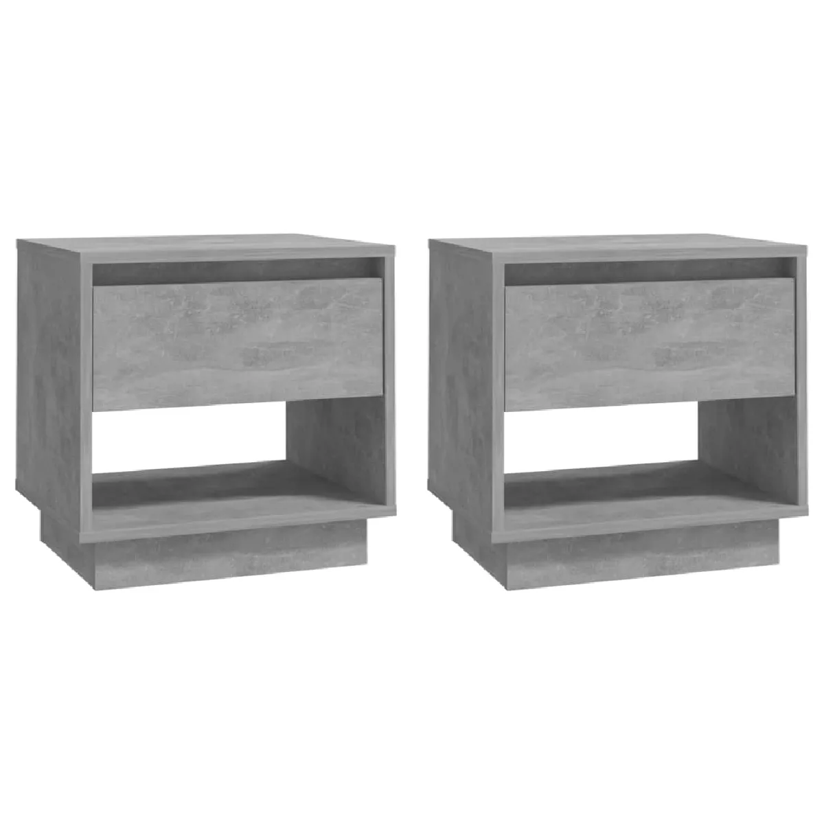 Lot De 2 Tables De Chevet Avec Tiroirs Et Étagère 45 X 34 X Dec035402