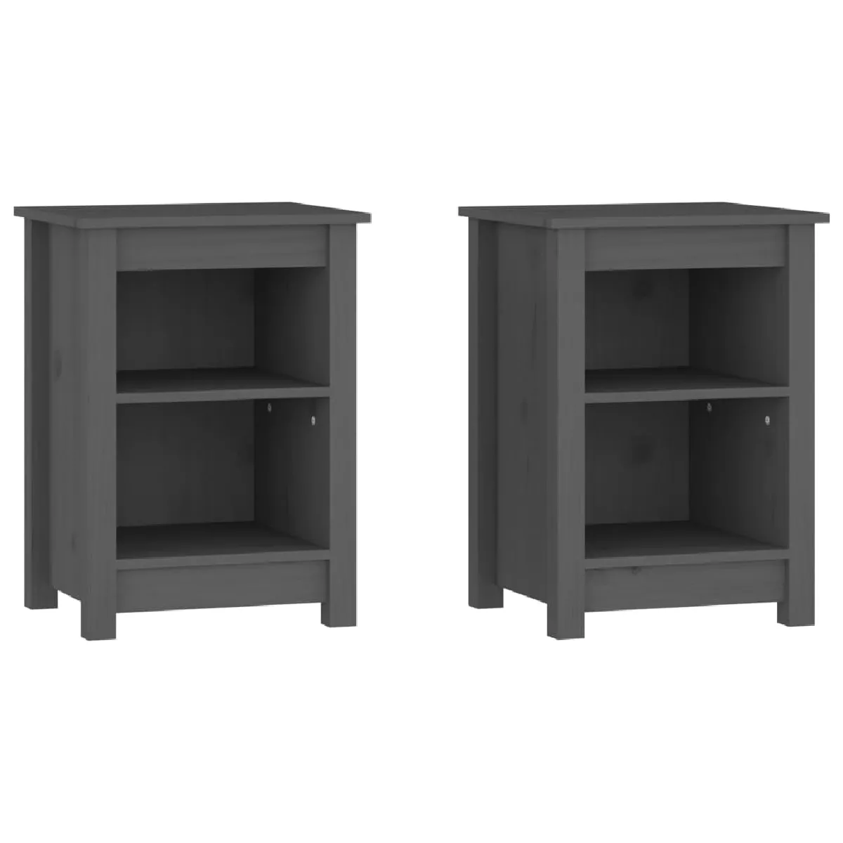 Lot De 2 Tables De Chevet Avec Compartiment Ouvert 40 X 35 X 55 Dec035328