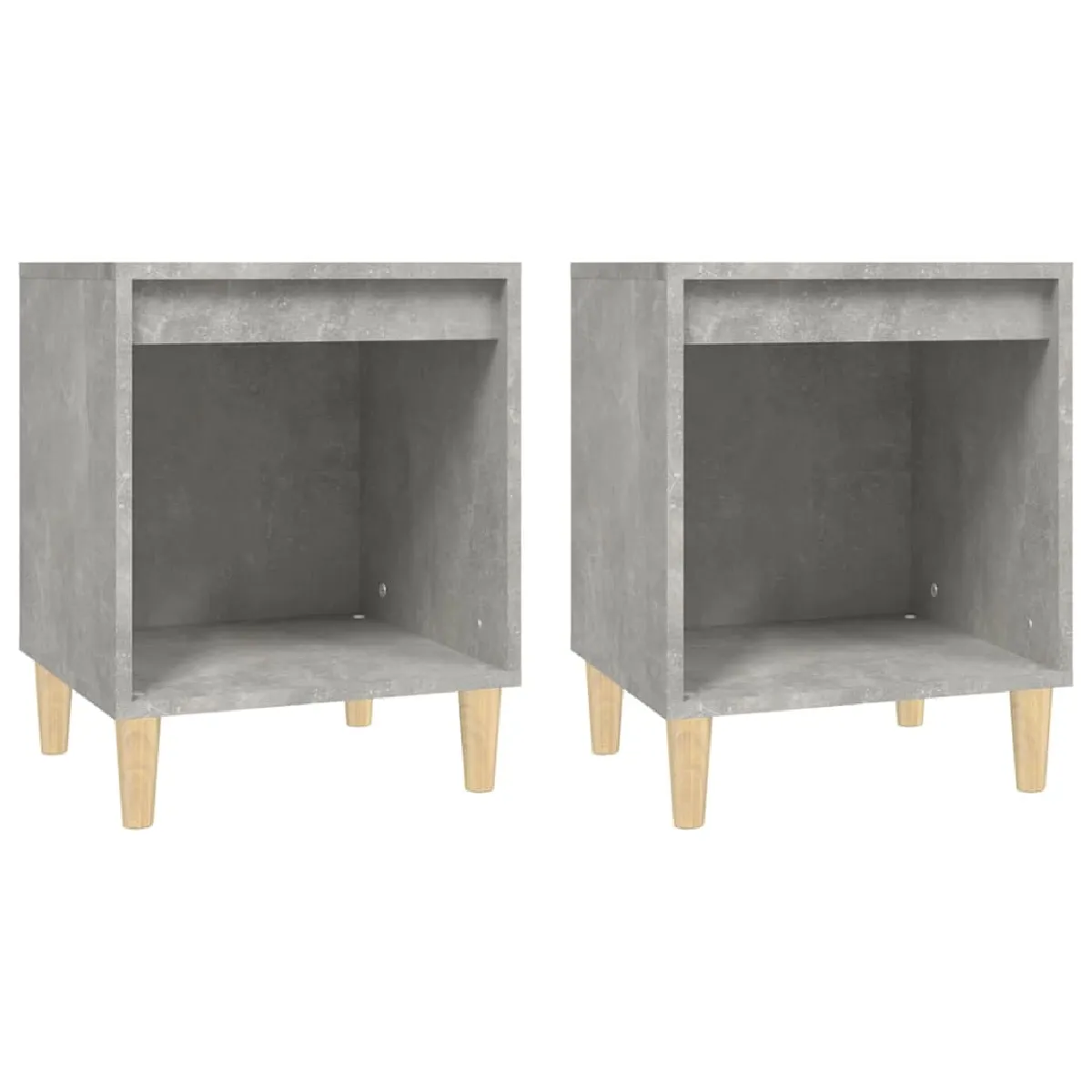 Lot De 2 Tables De Chevet Avec Compartiment Ouvert 40 X 35 X 50 Dec035361