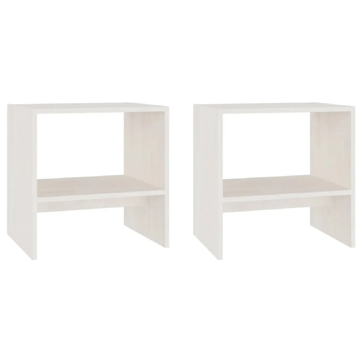 Lot De 2 Tables De Chevet Avec Étagère 40 X 30,5 X 40 Cm Dec034885
