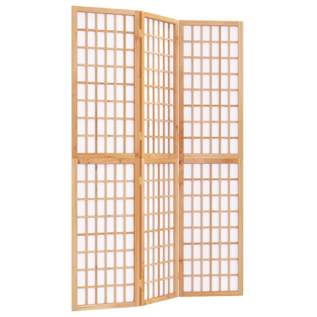 Paravent Séparateur De Pièce Cloison Pliable 3 Panneaux X 120 X 170 Cm Bois Dec031175
