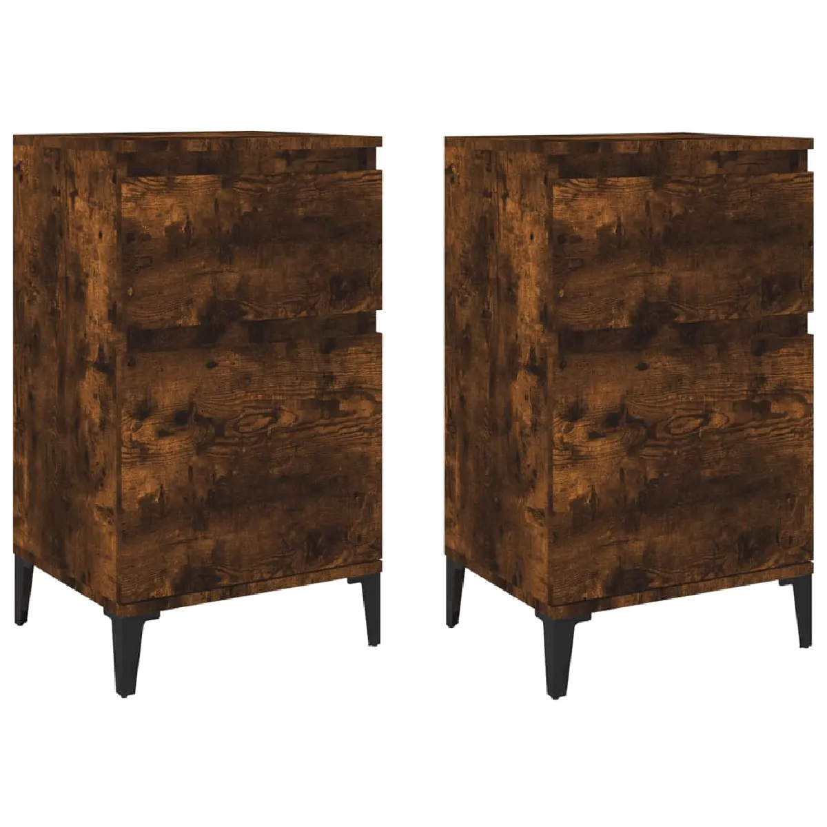 Lot De 2 Tables De Chevet Avec Deux Tiroirs 40 X 35 X 70 Dec035108