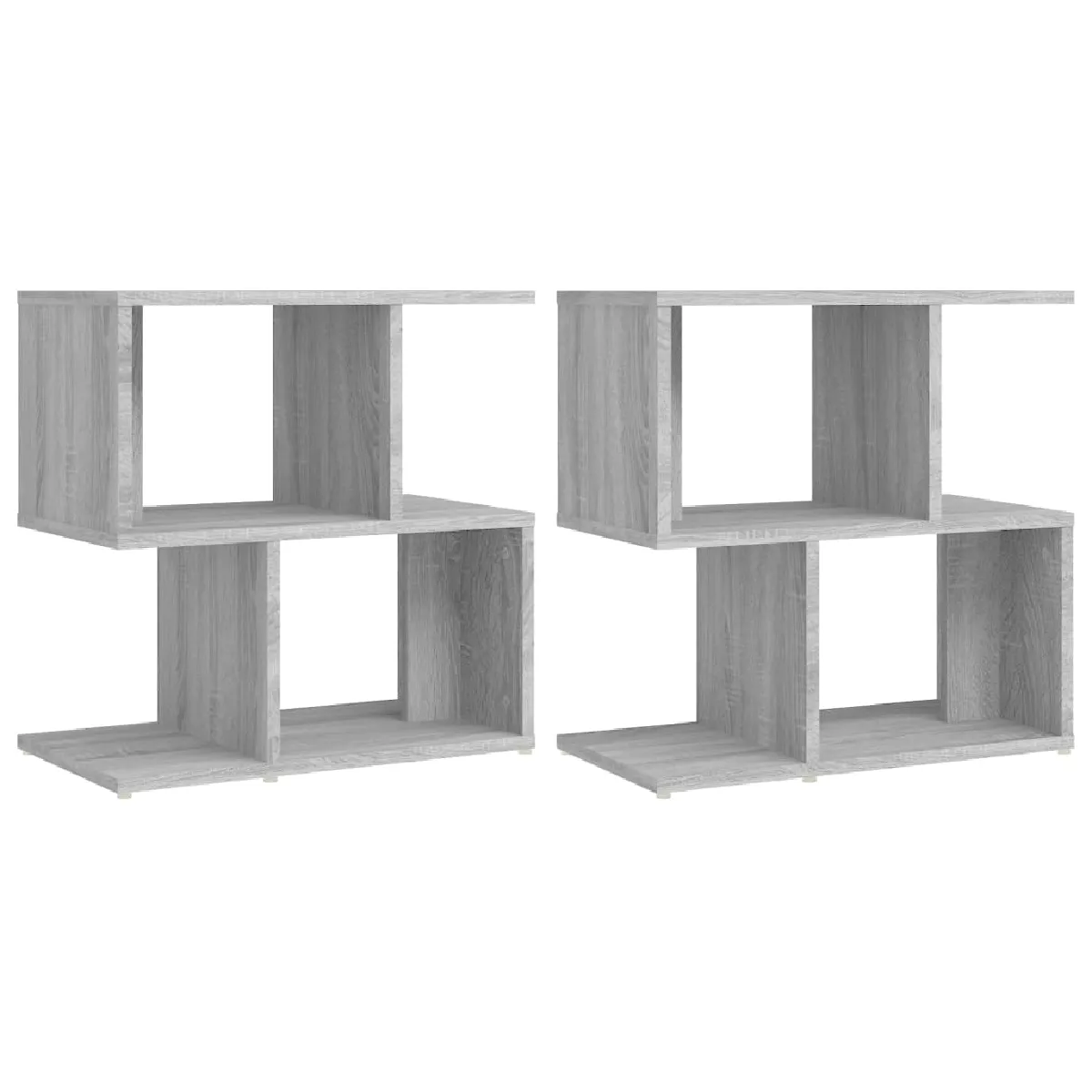Lot De 2 Tables De Chevet Avec Étagères 50 X 30 X 51,5cm Bois Dec032898