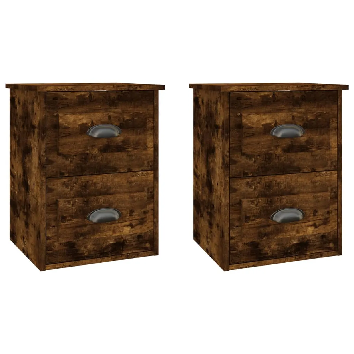 Lot De 2 Tables De Chevet Murales Avec Tiroirs 41,5 X 36 X 53 Dec036048