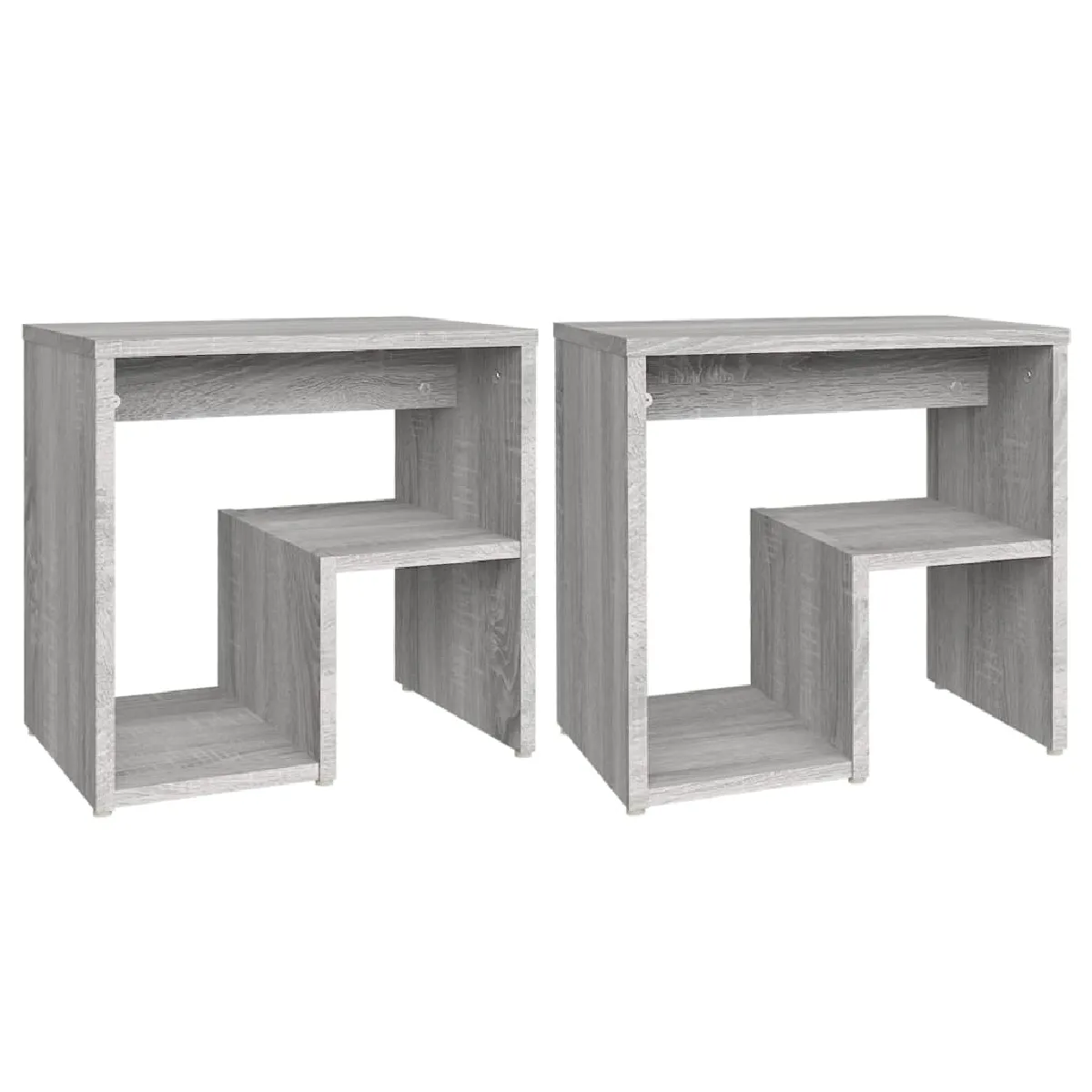 Lot De 2 Tables De Chevet Avec Étagère 40 X 30 X 40 Cm Dec035663