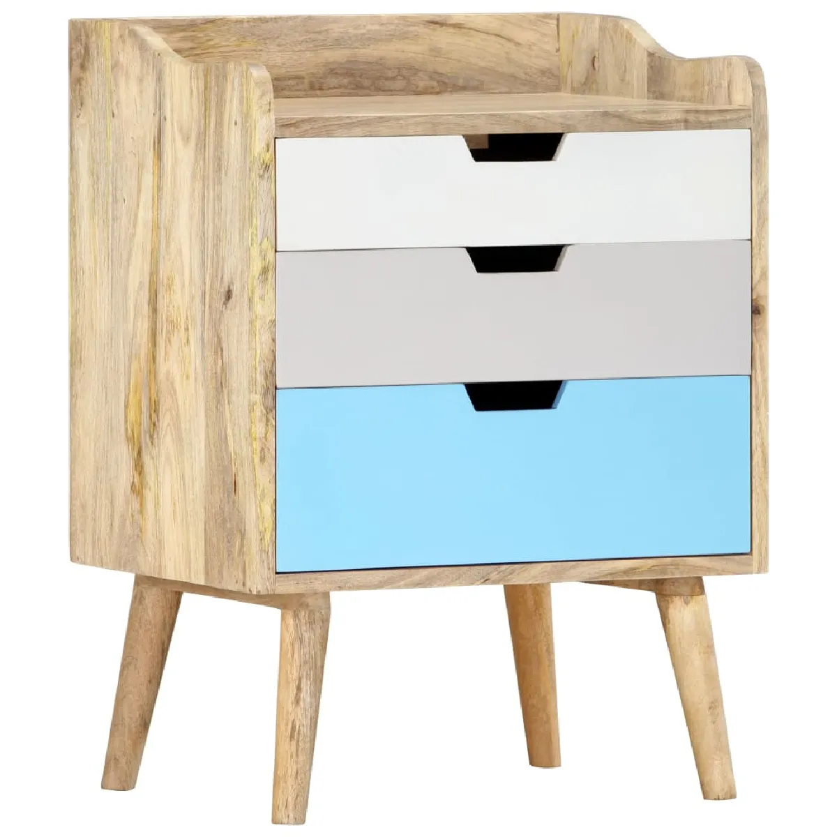 Table De Chevet Avec 3 Tiroirs 47 X 35 X 63 Cm Bois De Dec033026