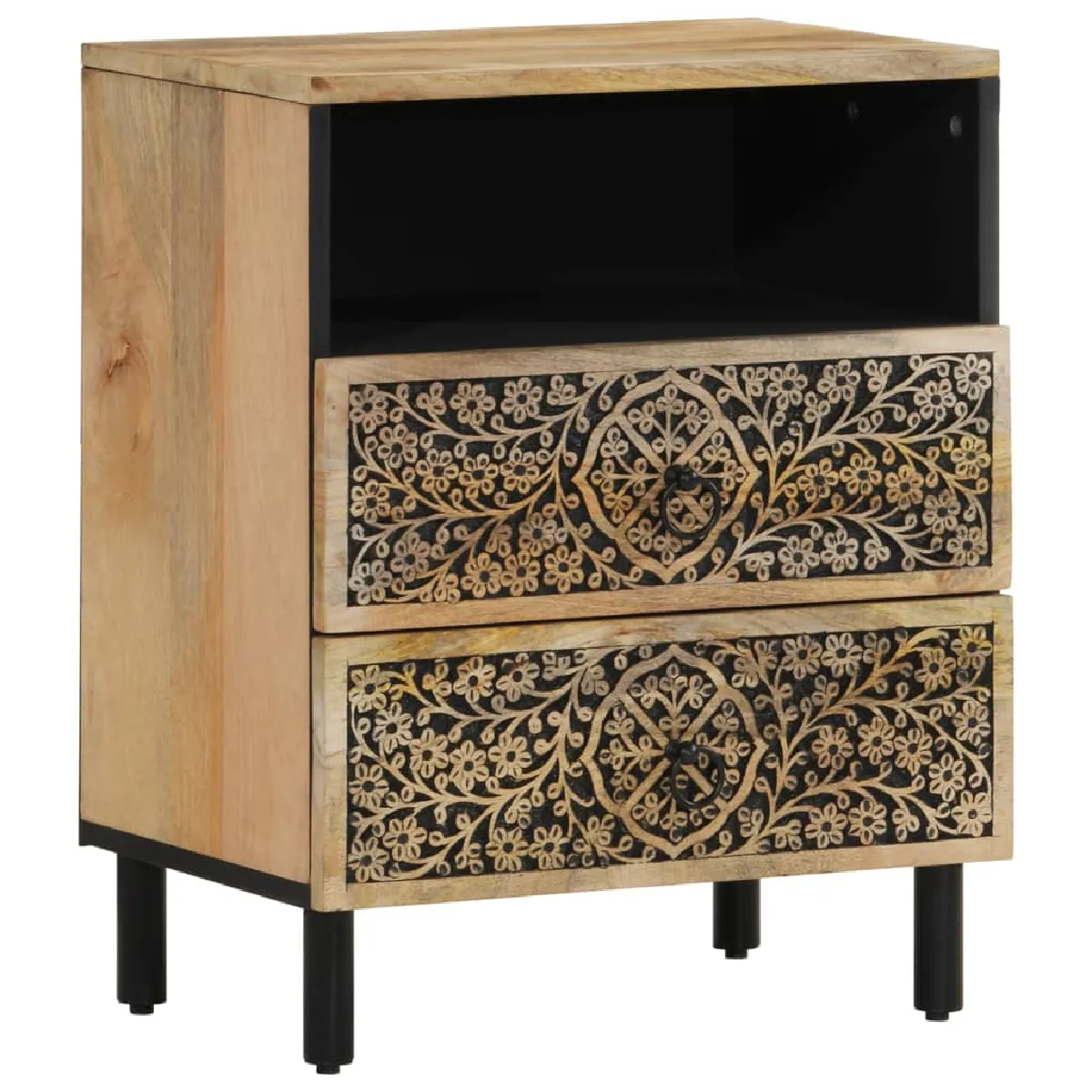Table De Chevet Avec 2 Tiroirs Et 1 Compartiment 50 X 33 X 60 Dec033042