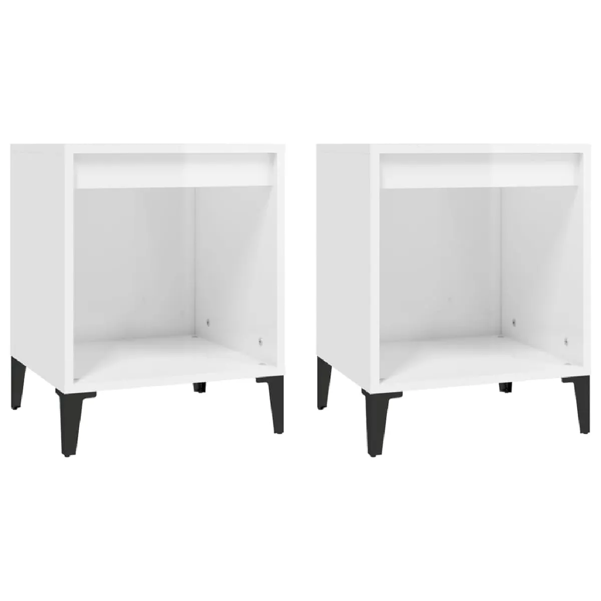 Lot De 2 Tables De Chevet Avec Compartiment Ouvert 40 X 35 X 50 Dec035005